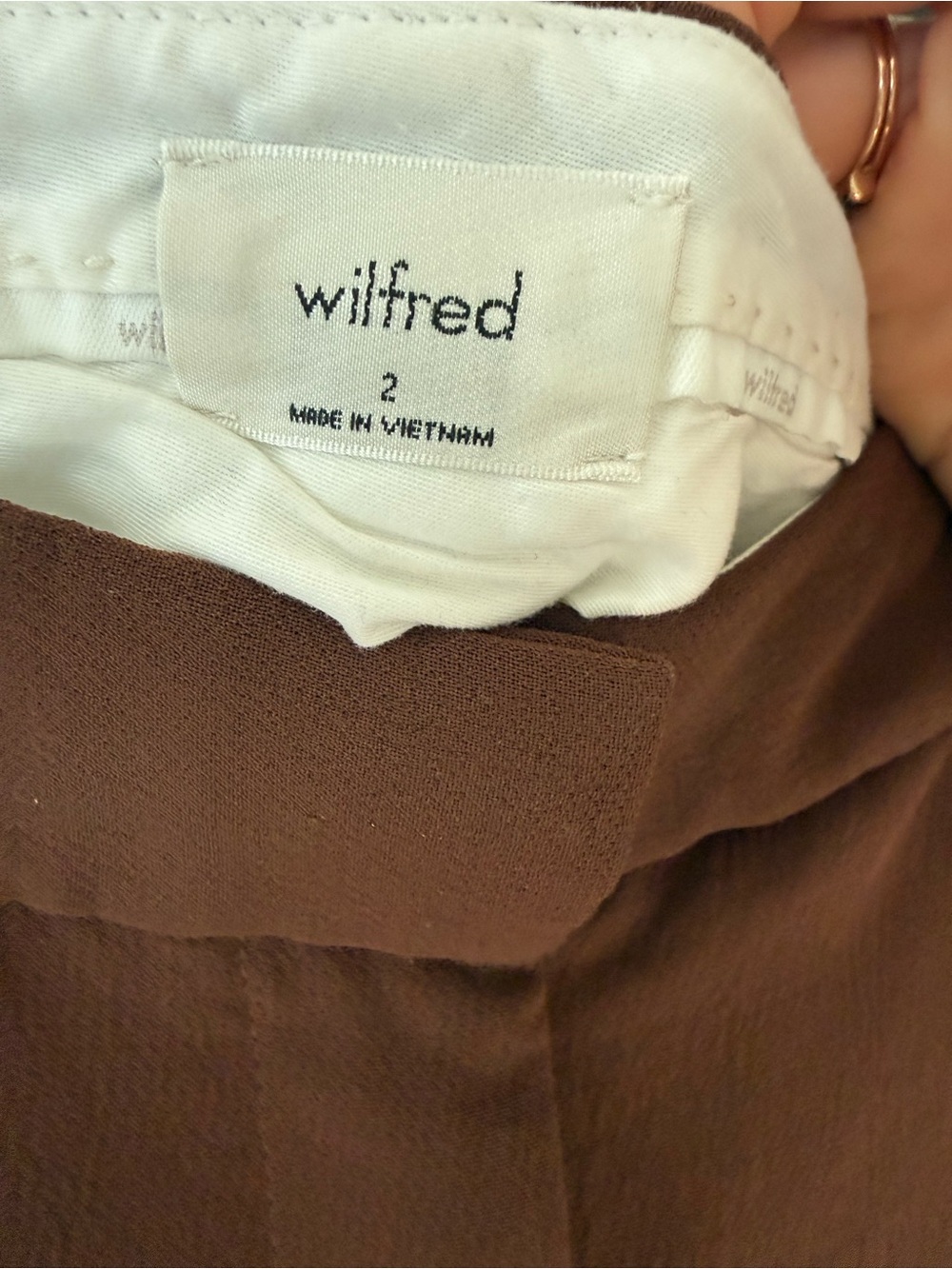 Aritzia Wide Leg Pants in Rich Brown - Picture 3 of 3